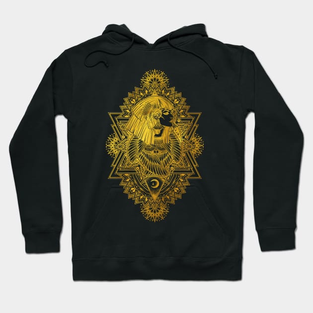 ISIS Goddess Golden Hoodie by DISOBEY